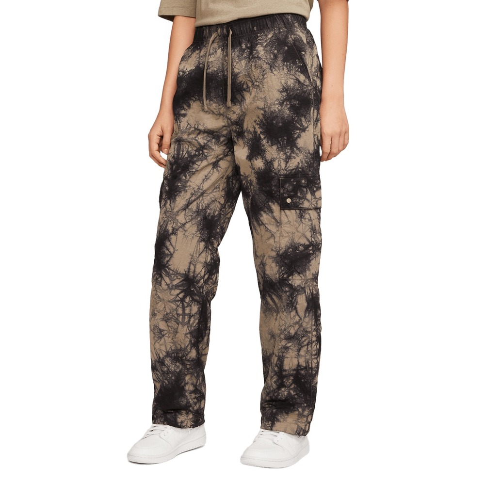 Jordan Cargo Utility Pants Tie Dye Dark Mocha Black SMALL Loose Fit Streetwear